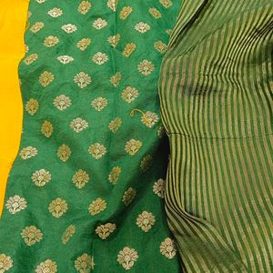 Yellow 🟡 Mashru Silk Saree