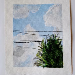 CLOUD acrylic Canvas Painting Sheet (HANDMADE)