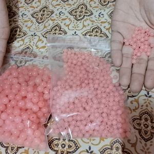 Light Pink Colour Pearls of two different sizes