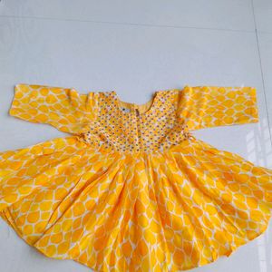 P & S CO Girl' Yellow sharara set