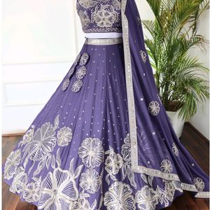 Floral Purple Lehenga