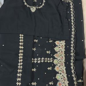 Dazzling black saree