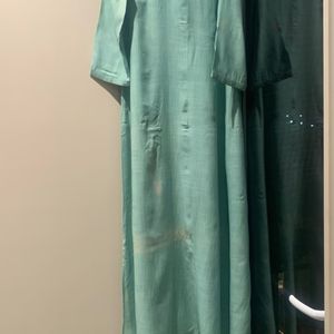 Lovely Sea Green Embroidery Dress