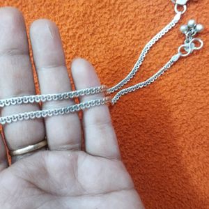 Pure Silver Anklet With Hallmark
