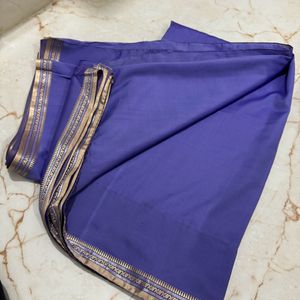 Purple silk saree