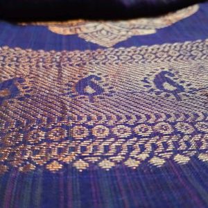 Blue Banarasi Silk Saree