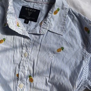 Embroidered Strip Shirt  🍍price Drop🚨‼️