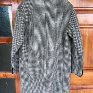 Grey Check Coat For Ladies