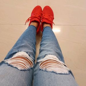 Red High Shoe For Girls