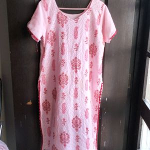 Pink Chikankari Suit Set❤️(Xl)