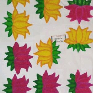 Handmade Ready Real Rangoli Lotus Patch