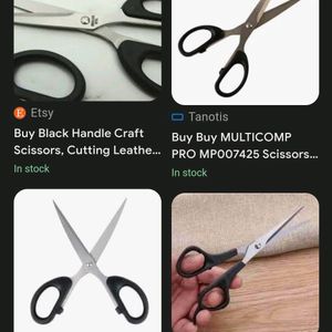 INDRICO Stainless Steel Scissors With Plastic Hand