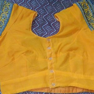 Saree In Turmeric Yellow Colour