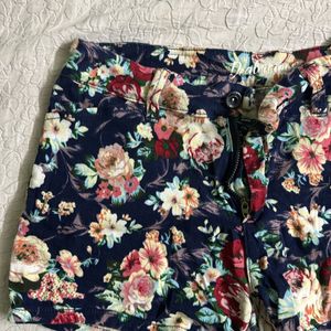 Vibrant Floral Print Shorts