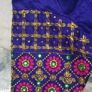 A Violet Colour Embroidered Readymade Blouse