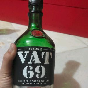 Empty Medium Size Vat 69 Bottle