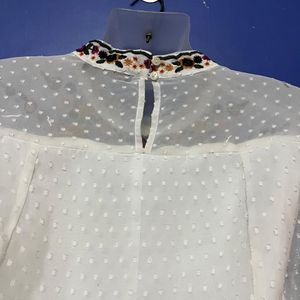 Korean Designer White Top