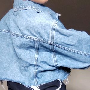 Crop Oversized Denim Jacket!