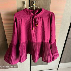 Purplish Pink Western Top