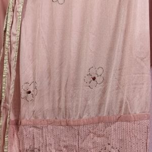 Peach Kurti Set