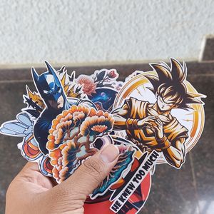 Assorted Semi Glossy Stickers Pack Of 8.