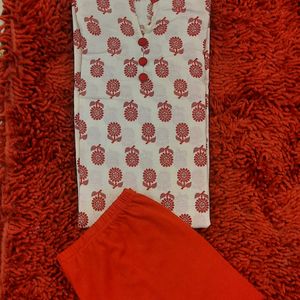 PURE COTTON KURTI WITH LEGGINGS