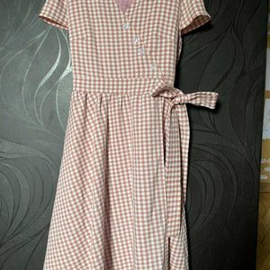 Baby Doll pink Checkered Dress 🎀❤