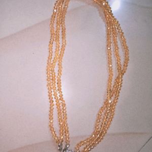 YELLOW CRYSTAL STONE NECKLACE