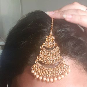 PUNJAB DI JATTI  MANG TIKA AND EARING SET