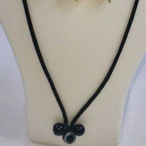 Evil Neck & Eyering set black pendent High qualit