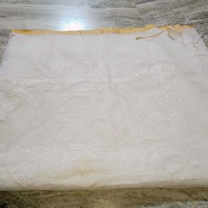 White Khanta Work Saree