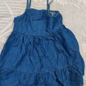 Denim Frock For 18 To 24 Months