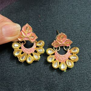 Golden Kundan Earrings