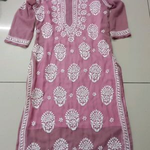 Chikenkari Georgette Kurta