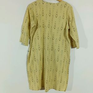 Lime Green Printed Kurta (Women's)