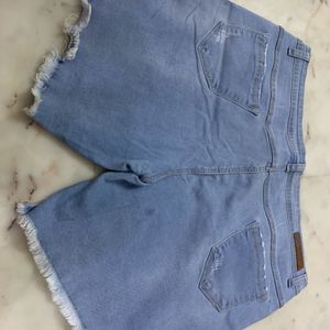 Light Blue Denim Shorts