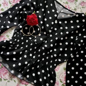 90's Polka Dot Crop Top ⚫⚪