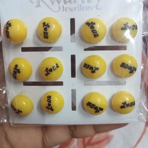 Cute fancy studs for girls and women trendy Yellow