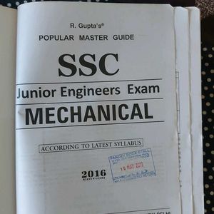 SSC JUNIOR ENGINEER EXAM BOOK MECHANICAL 2016