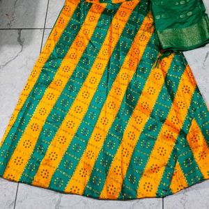 Choli Green And Yellow