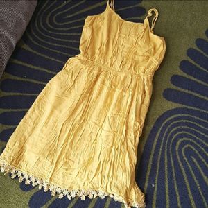 cotton yellow dress