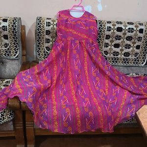 Bandhani Print Gown