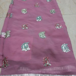 Beutiful Pink Color Saree