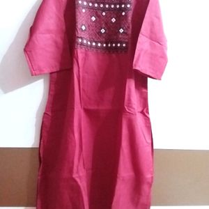 Maroon Kurti For Women....