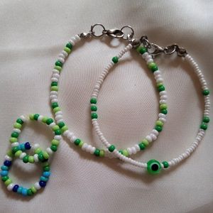 Combo Of Two beaded Bracelets And Bead Ring