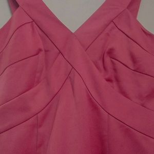 Pink Satin Bodycon Dress