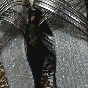 Classic Silver Shine Sandals