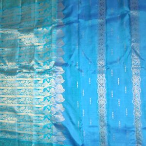 Blue Pure Kancheepuram Silk Saree