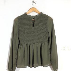 Olive Green Casual Top (Women’s)