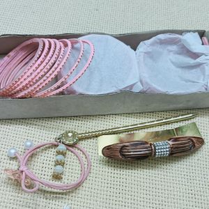 Bangles With Band N Clip Combo